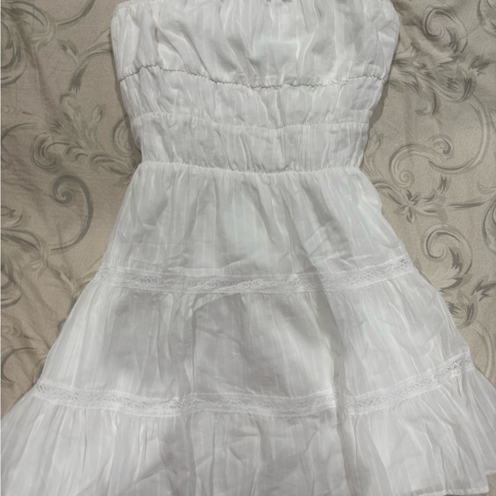 Pacsun Strapless A-line White Dress